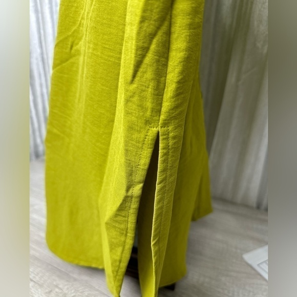 Blue Blossom Women’s Avocado Green Button up Blouse with slits on each side​ - Picture 4 of 10